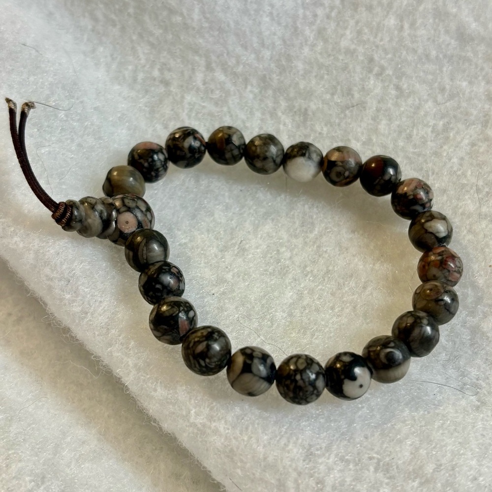 Picasso Jasper Beaded Stretch Bracelet